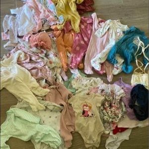 Newborn and 0-3 month baby girl lot